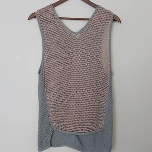 Helmut Lang Open Knit Sleeveless Top Size Med